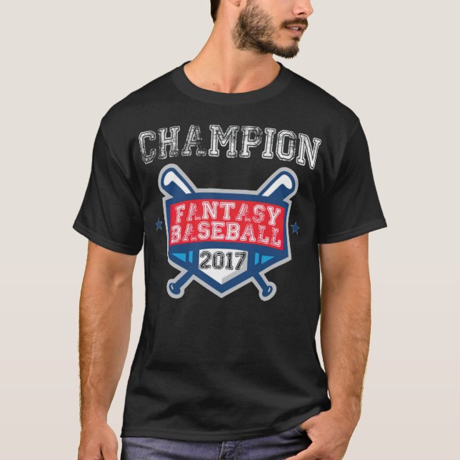 T-shirt Fantasy Baseball Design Champion team baseball hea (Devant)