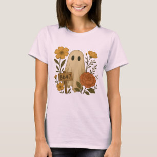 T-shirt Fantôme 8647 Signe Subtil Anti-Trump Floral Hallow