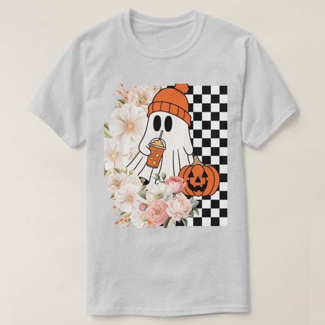 T-shirt Fantôme avec Beanie - Graphique d'Halloween Éffray (Design devant)