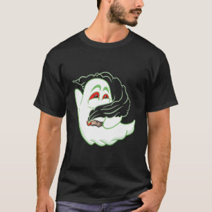 T-shirt Fantôme Bouh Fumant De L'herbe Thc Joyeux Hallowee