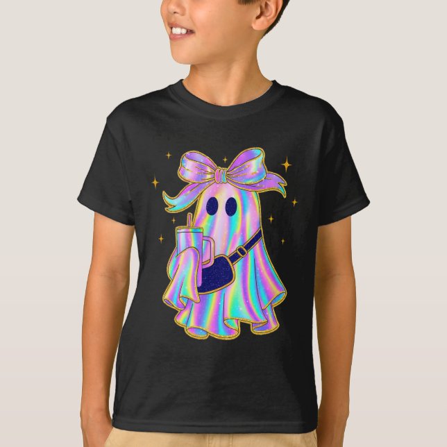T-shirt Fantôme branché Coffee Coffee Tumbler Pastel Hallo (Devant)