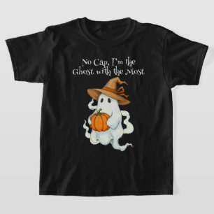 T-shirt Fantôme d'automne avec Citrouille