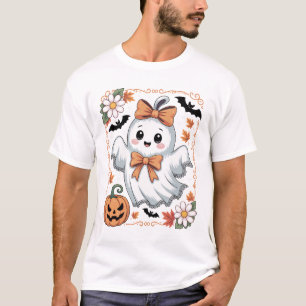 T-shirt Fantôme de dentelle effrayant Halloween