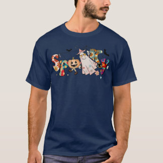 T-shirt Fantôme de fantôme floral Spooky Vibes Drôle Hallo