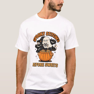 T-shirt Fantôme de fil effrayant Halloween