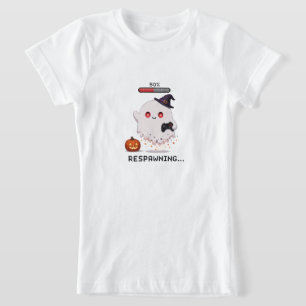 T-Shirt Fantôme de jeu Halloween Respawning