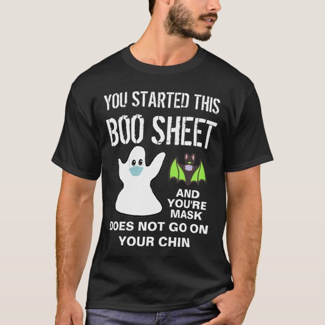 T-shirt Fantôme de la feuille de livre et vidéo d'Hallowee (Devant)