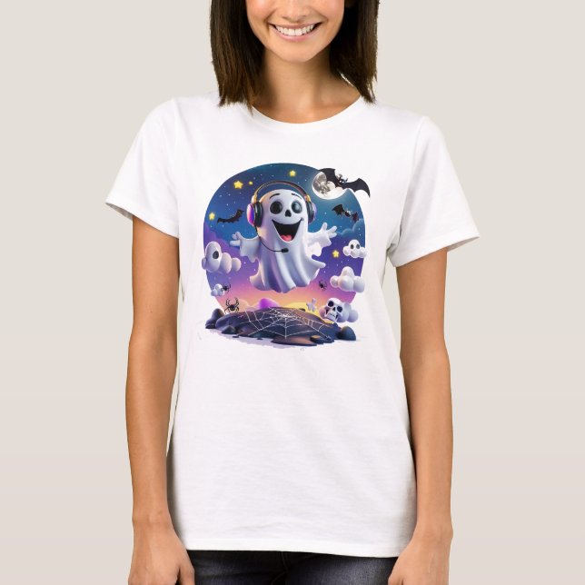 T-shirt Fantôme de musique (Devant)