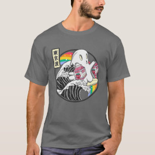 T-shirt Fantôme De Surf Avec Cartons De Lait De Fraise Kaw
