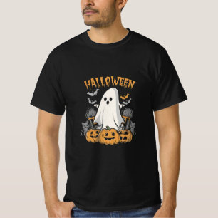 T-shirt fantôme d'halloween avec chats noirs saison éffray