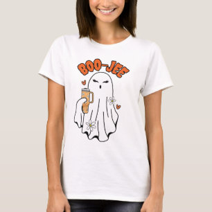 T-shirt Fantôme D'Halloween Boo-Jee Cute Avec Paruline 40o