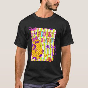 T-shirt Fantôme drôle Chat noir Saison effrayante Trick Or