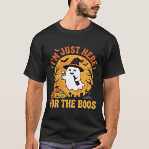 T-shirt Fantôme drôle d'Halloween Je suis juste là pour le