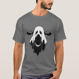 T-shirt Fantôme éffrayant avec chauves-souris