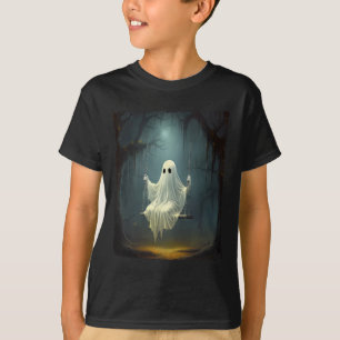 T-shirt Fantôme Floral vintage À La Neige En Forêt Hal Éff