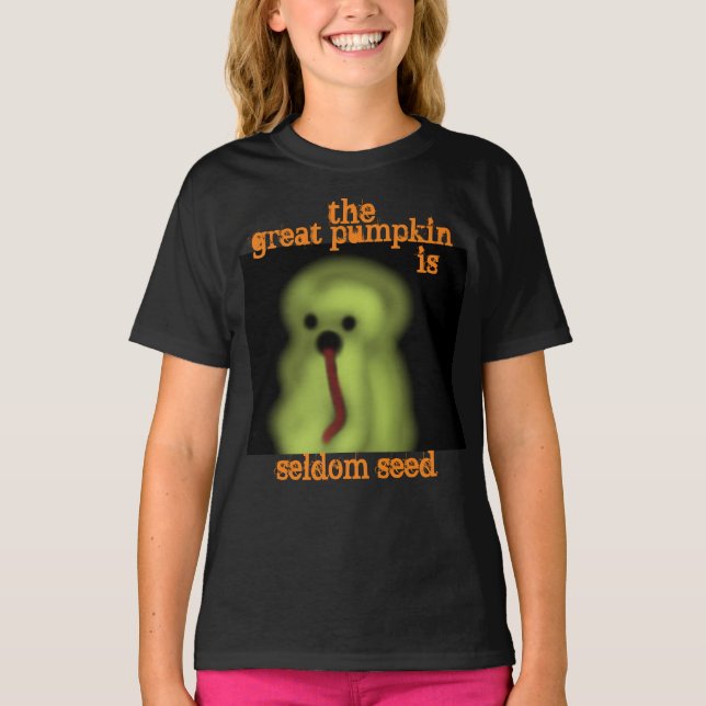 T-shirt Fantôme humoristique Marvin Grand Citrouille rarem (Devant)