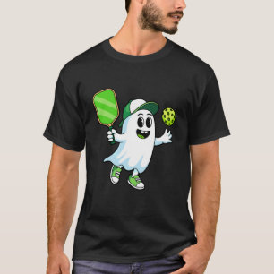 T-shirt Fantôme jouant au pickleball Halloween Joueurs Far