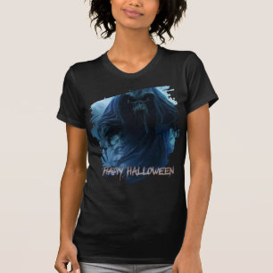 T-shirt Fantôme noir dans un paysage infernal - Halloween