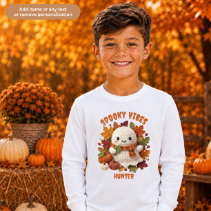 T-shirt fantôme personnalisé pour enfants Hallowee