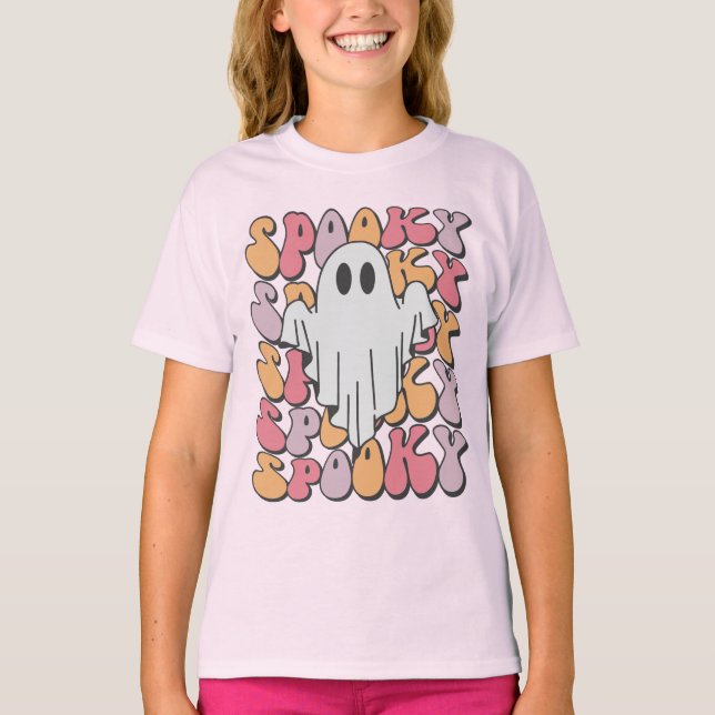 T-shirt Fantôme rétro éffrayant (Devant)