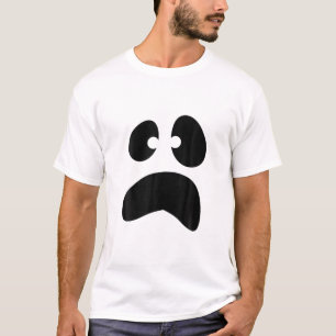 T-shirt Fantôme Visage Simple Facile Cute Costume Hallowee