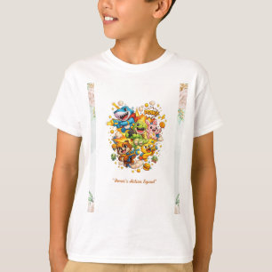 T-Shirt. Farbige Cartoon-Kinder-T-Shirt Cute Fu T-Shirt
