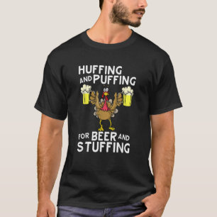 T-shirt Farce Et Farce De Bière Farce Thanksgiving Tur