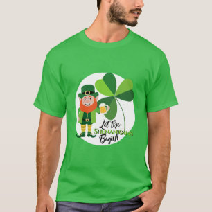T-shirt Farces Leprechaun Trèfle Saint-Patrick