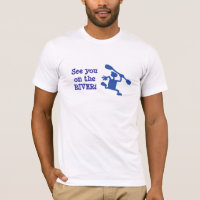 T-shirt farfelu de kayak de rivière faite sur