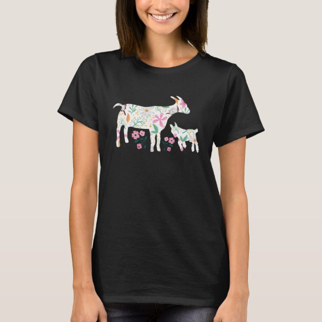 T-shirt Farm Flower Goat (Devant)