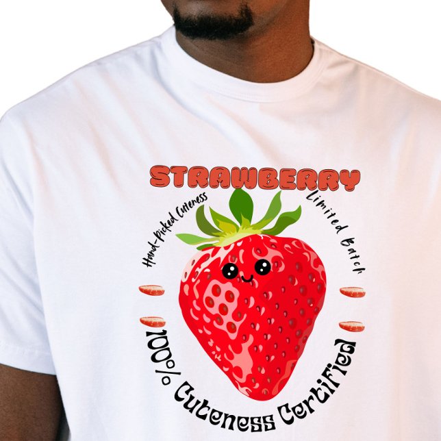 T-shirt Farm Fresh Fruit Label Strawberry  (Créateur téléchargé)