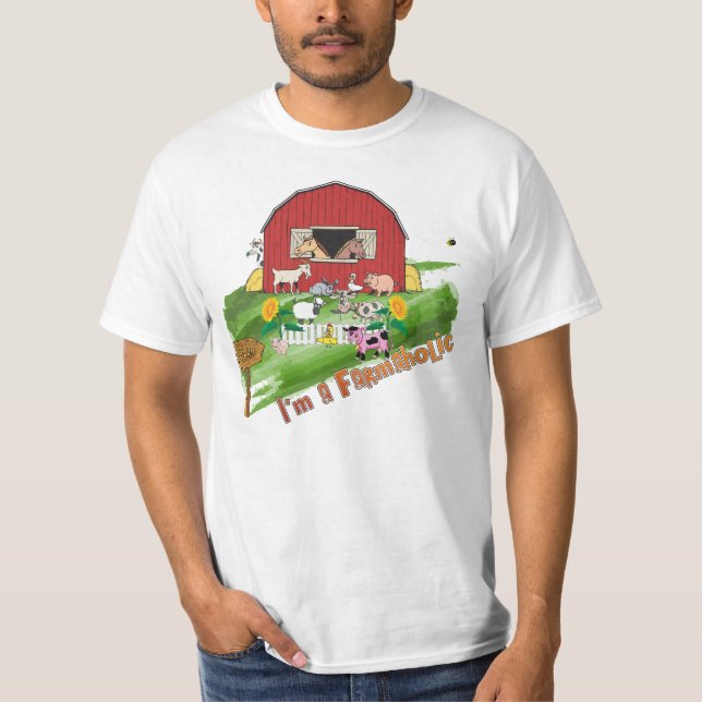 T-shirt FarmAholic Jeux de ferme en ligne (Devant)