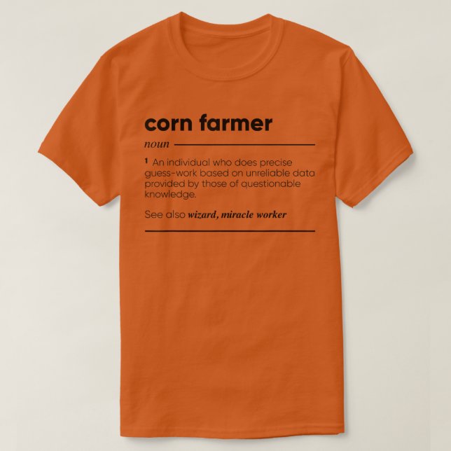 T-shirt Farmer de maïs Drôle Définition (Design devant)
