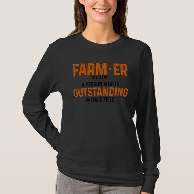 T-shirt Farmer Definition Noun Farmer Agriculture Tractor  (Devant)