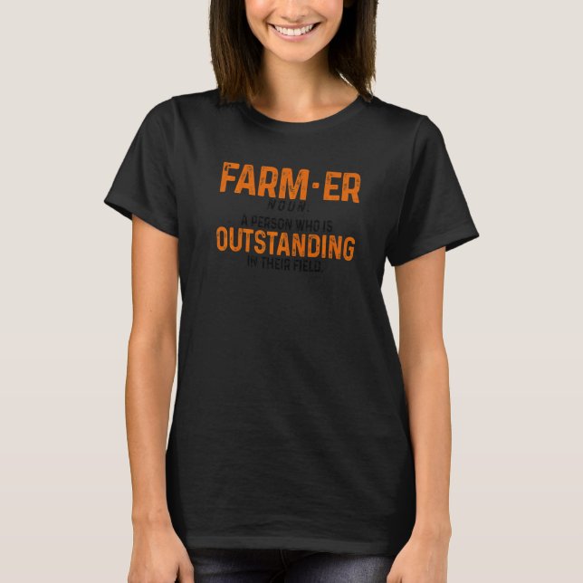 T-shirt Farmer Definition Noun Farmer Agriculture Tractor  (Devant)