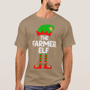 T-shirt Farmer Elf Matching Family Group Christmas Party P