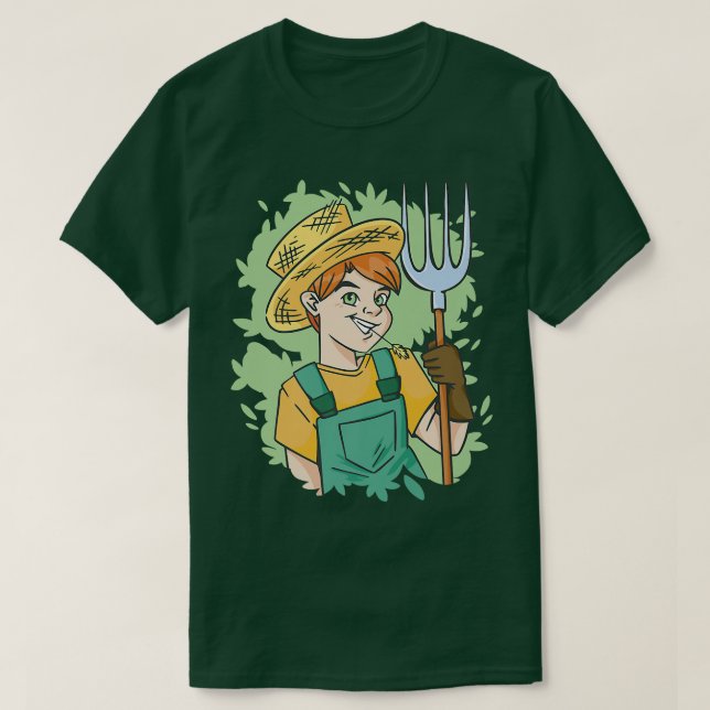 T-shirt Farmer Kid Boy Farm Guy (Design devant)