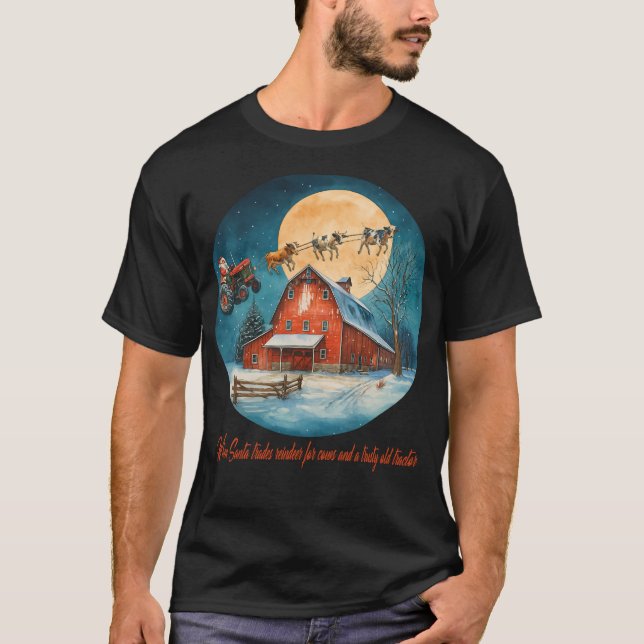 T-shirt Farmyard Christmas Flight (Devant)