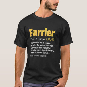 T-shirt Farrier Définition Horseshoe Equine Shoe Long S