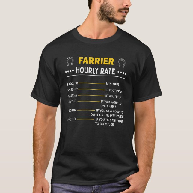 T-shirt Farrier Horseshoe Art Pour Découper L'Équipement S (Devant)