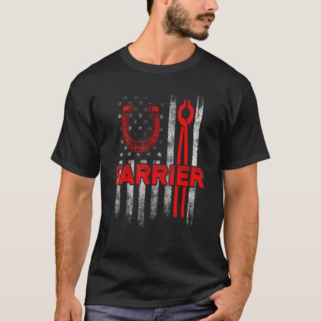 T-shirt Farrier Horseshoe Hoof Trimming Equine Shoeing 38 (Devant)