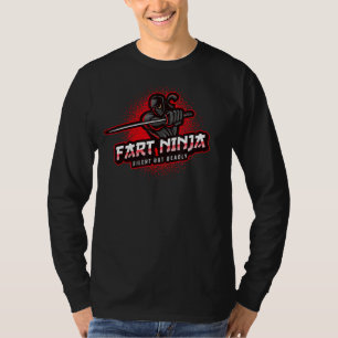 T-shirt Fart Ninja Warrior Spy Silent Mais Deademt Funny G