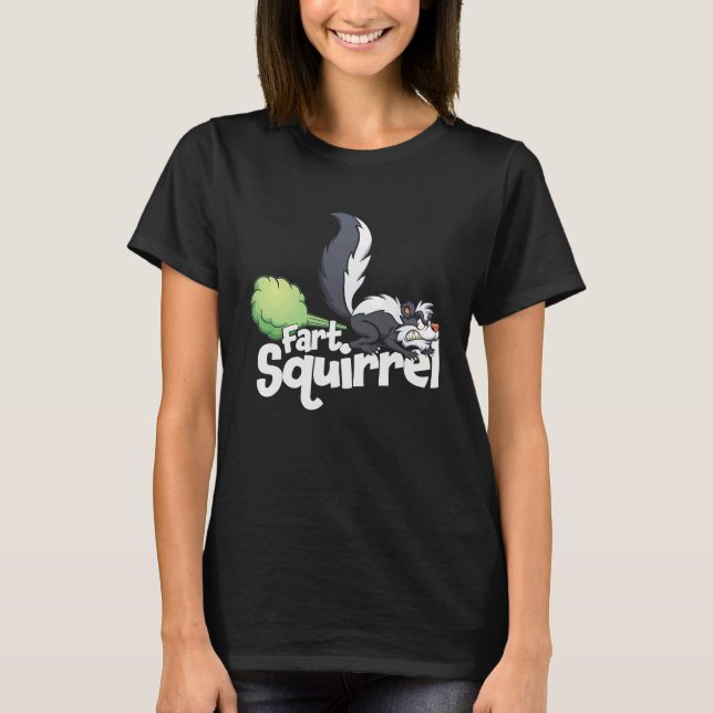 T-shirt Fart Squirrel Skunk Farting Animal (Devant)