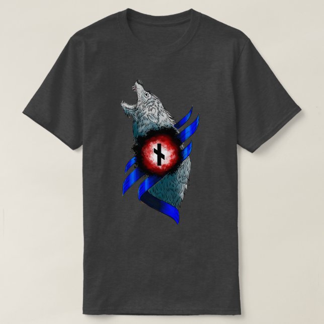 T-shirt Farthurk courir Wolf Death (Design devant)