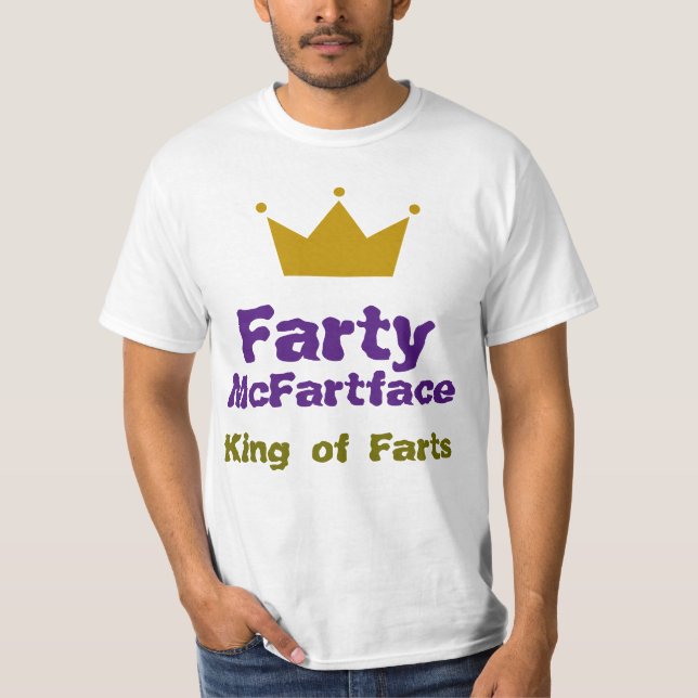 T-shirt Farty McFartface - roi des pets (Devant)