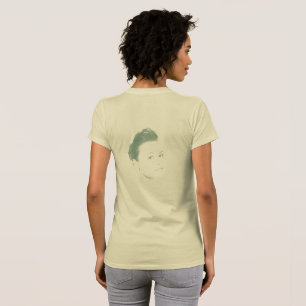 T-shirt Fascinant visage de femme aux tons verts