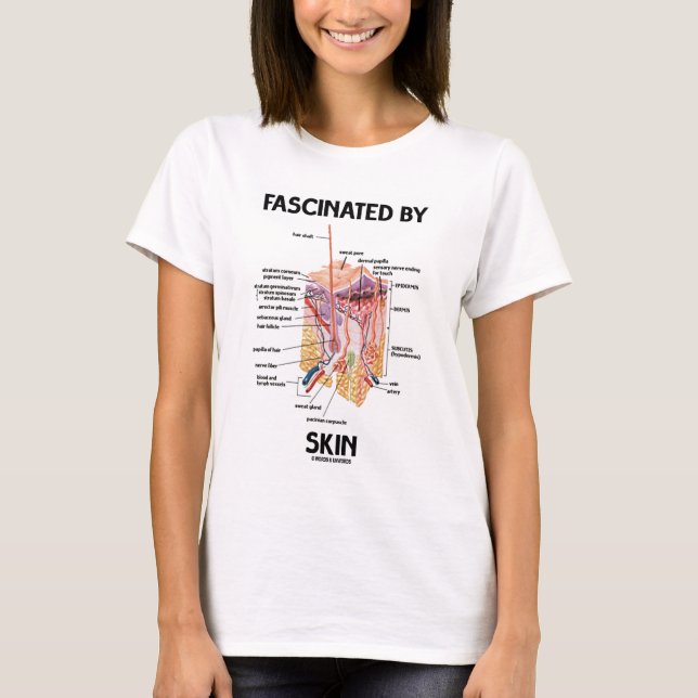T-shirt Fasciné par la peau (couches de peau) (Devant)