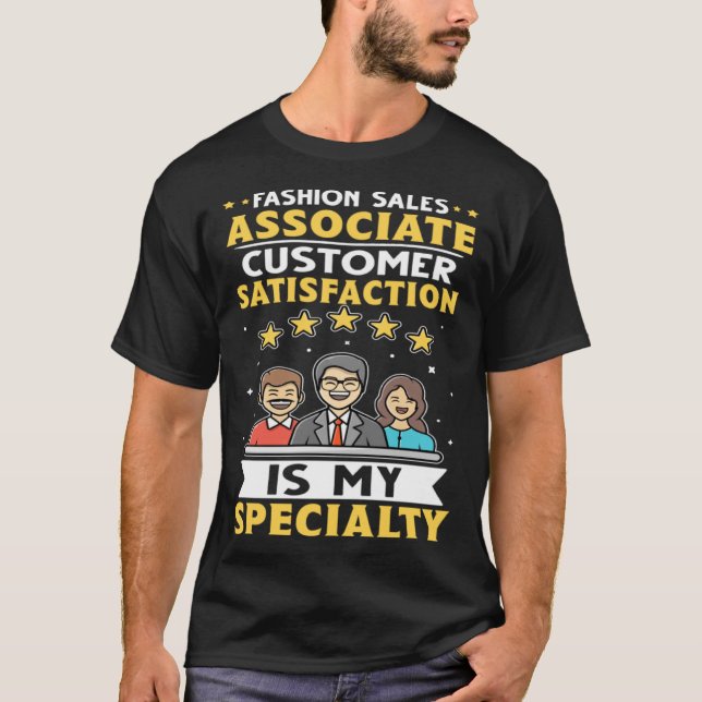 T-shirt Fashion Sales Associé Satisfaction client Est S (Devant)
