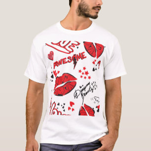 T-shirt Fashion Sketch Glamor : Girlish Print.