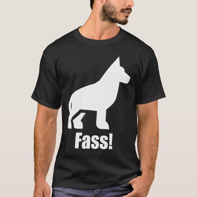 T-shirt Fass Attack Allemand Shepherd Dog Entraînement (Devant)